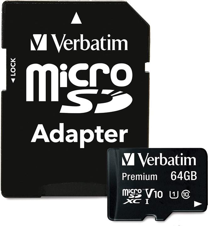 Actual product image Verbatim Micro SDXC Card Class 10 (64 GB, microSDXC, U1, UHS-I)
