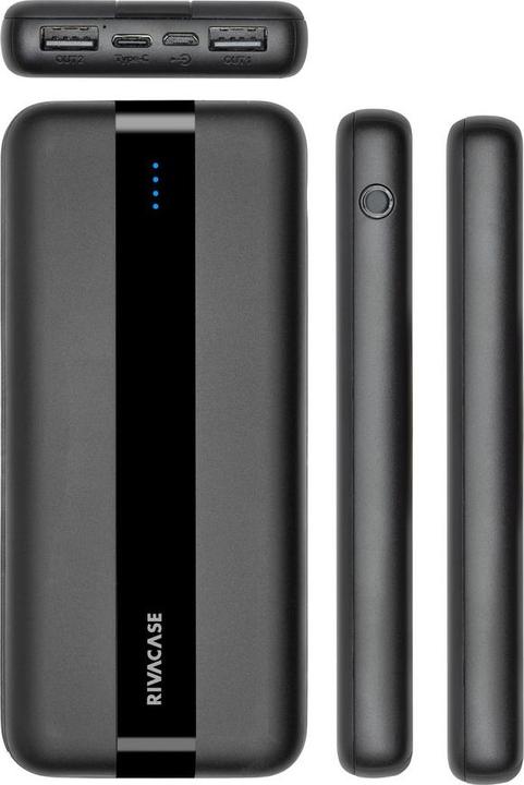 Actual product image Rivacase VA2041 10000 mAh Black Type-C input / output portable battery (10000 mAh, 10 W, 37 Wh)