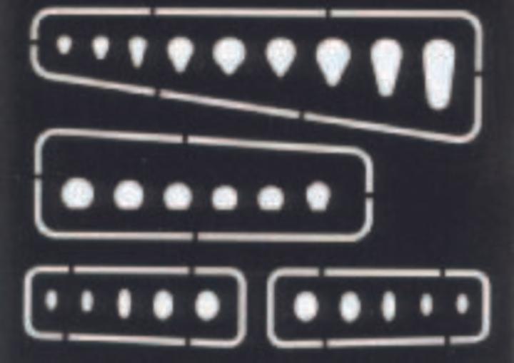 Actual product image Eduard Oval and oblong covers Engraving template