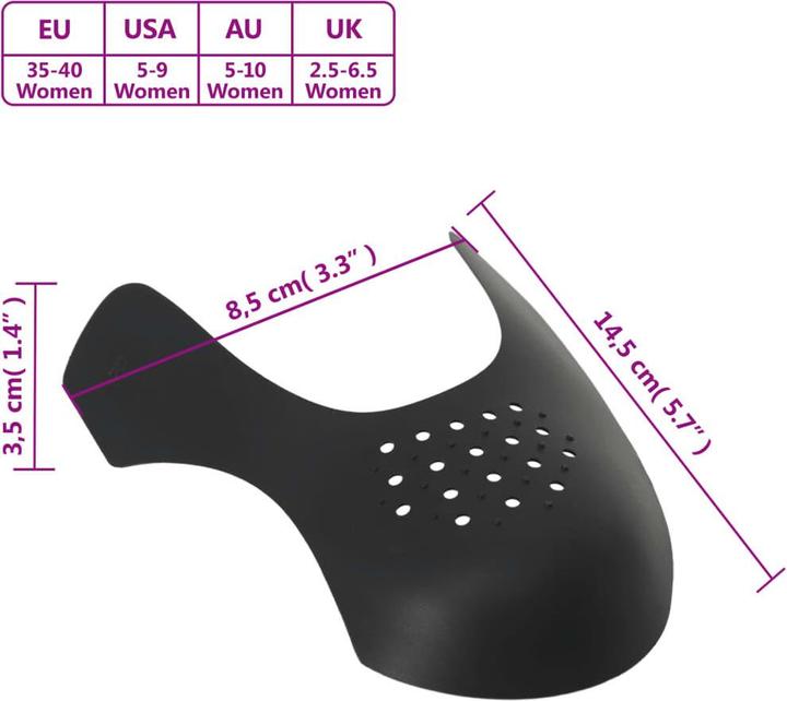 Actual product image VidaXL Kink protection for shoes 2 pairs EU 35-40 plastic, colour (37, 2 x)