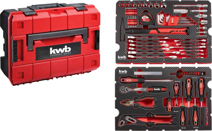 Produktbild kwb 370560 Werkzeugkoffer bestückt (80 Teile)