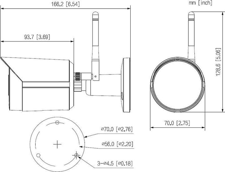 Immagine prodotto Dahua IPC-HFW1430DSP-SAW-0280B Telecamera di sicurezza IP Bullet Pixel per interni ed esterni (2560 x 1440 Pixels)