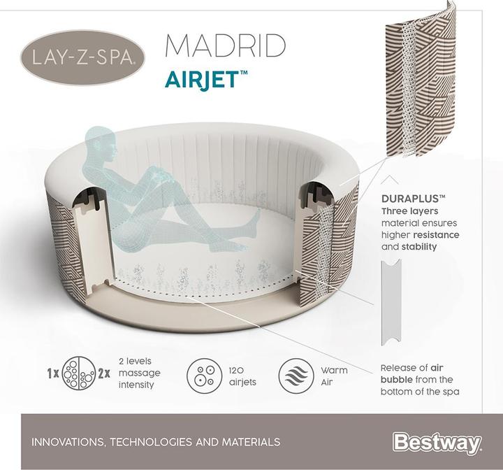 Produktbild Bestway Lay-Z-Spa Madrid (4 Pers.)