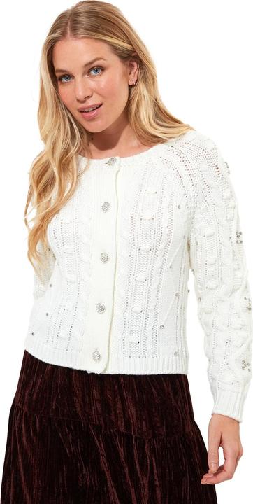 Joe Browns Diamanté Embellished Cable Knit Cardigan (42)