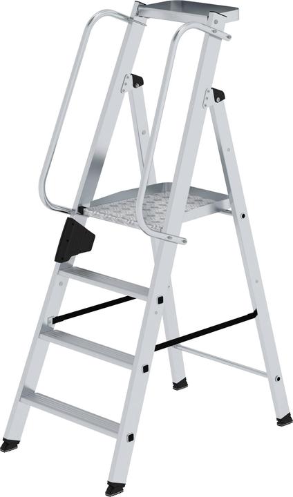 Image du produit Munk Escabeau en aluminium avec grande plate-forme. (Échelle à plate-forme, 100 cm)