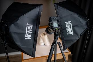 Actual product image Newell Sparkle LED lighting set for product photography