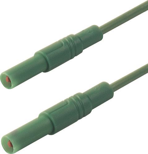 Hirschmann CONTACT PROTECTED INJECTION-MOULDED MEASURING LEAD 4mm 100cm / GREEN (MLB/GG-SH 100/1)