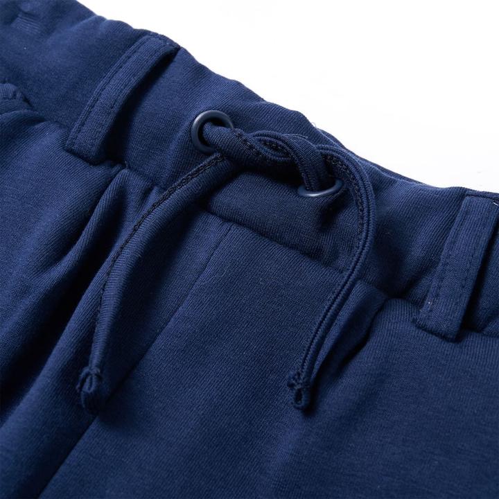 Actual product image VidaXL Children's trousers with drawstring navy blue 104,Material: 95 (104)