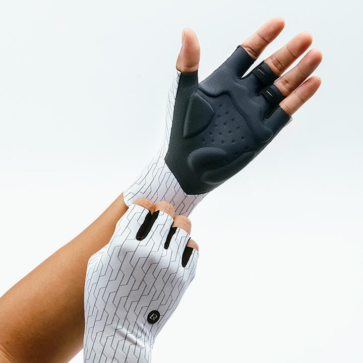 Actual product image Rockbros Road Cycling Gloves Size: M - Black and White (M)