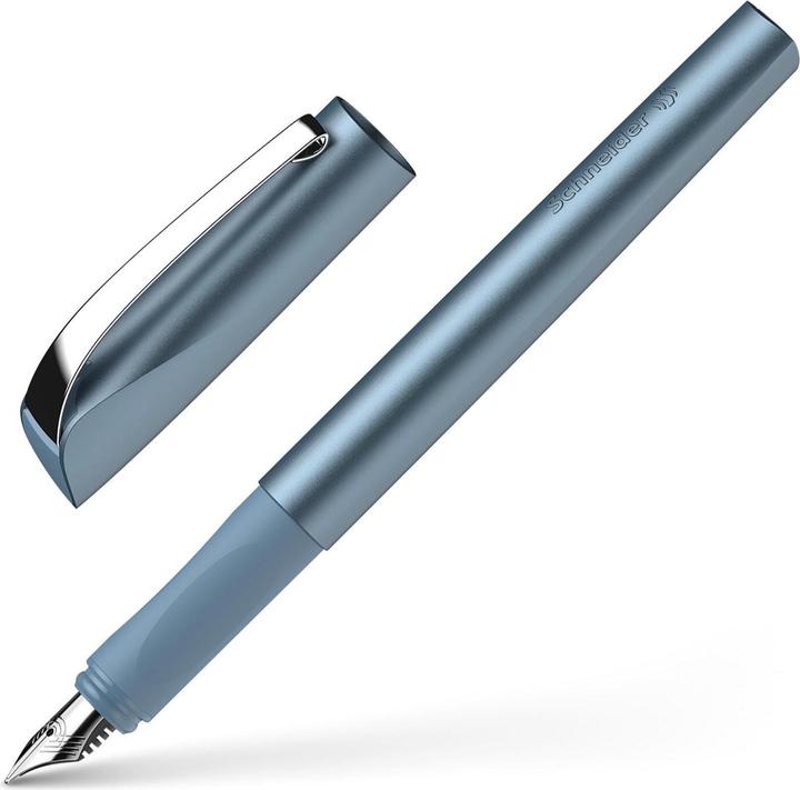 Produktbild Schneider 168623 Ceod Shiny Füller (Rechts- und Linkshänder, M-Feder, inkl. Tintenpatrone königsblau (Blau, Blue, 1 x)