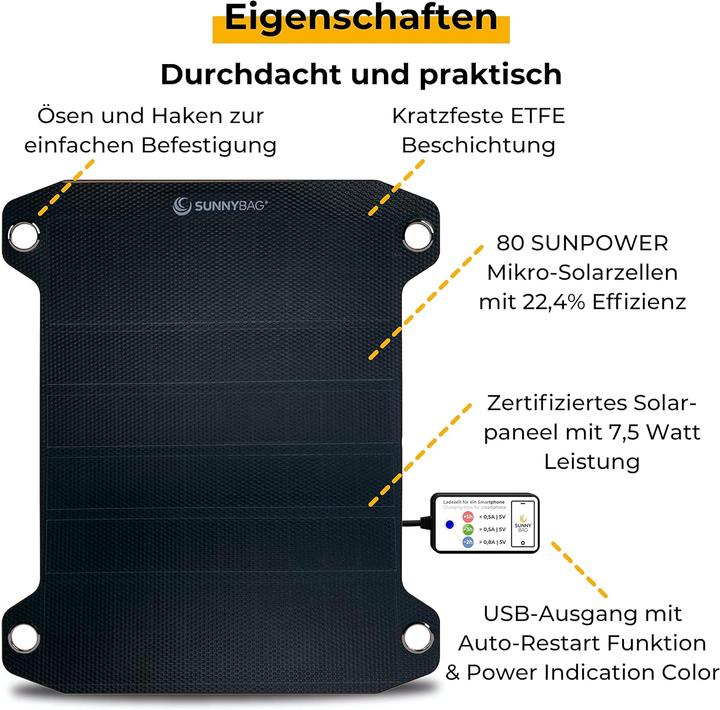 Image du produit Sunny Bag Panneau solaire flexible (6 W, 0.20 kg)