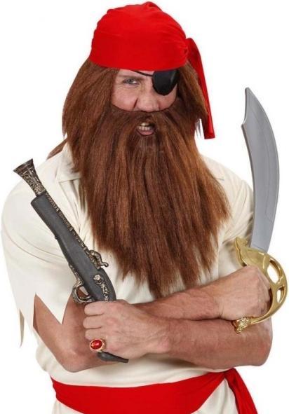 Actual product image Widmann Brown wig with beard (One size)