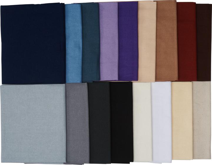 Stafil XXL Stoffpaket Patchy Uni "Lavendel-Braun-Natur-Weiss", 17 Zuschnitte à 45 x 55 cm