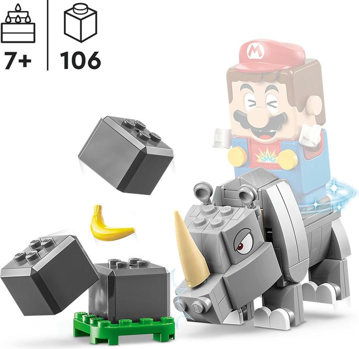 Actual product image LEGO Rambi the Rhino - Extension Set (71420, LEGO Super Mario)