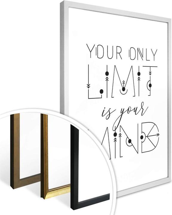 Produktbild Trenddeko Your only Limit is your Mind (30 x 40 cm)