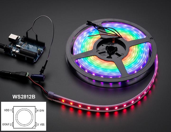 Adafruit NeoPixel Digital RGB LED Weatherproof Strip 60 LED 4 Meter (400 cm)