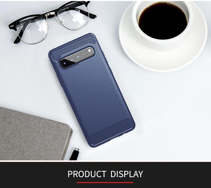Immagine prodotto Cadorabo TPU Ultra sottile in acciaio inossidabile al carbonio Combi Cover (Samsung Galaxy S10 5G)