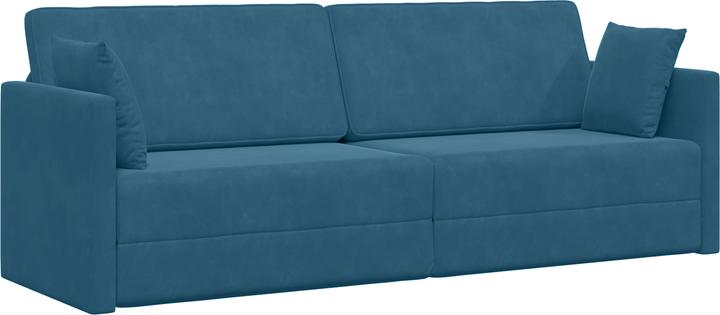 Produktbild VidaXL Boden-Sofa-Bett 2-in-1 Blau 213x144x60 cm Samt