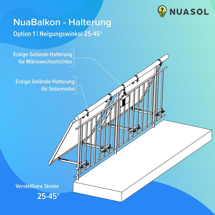 Actual product image Nuasol Balcony railing bracket