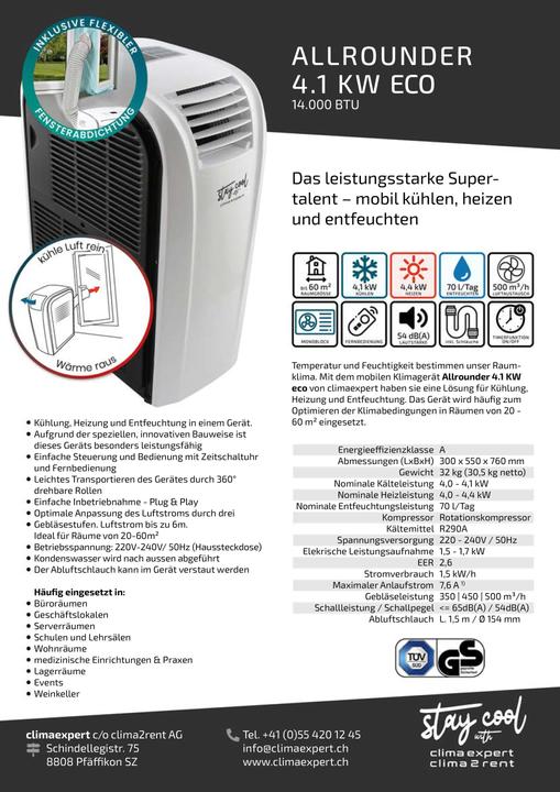 Immagine prodotto Climaexpert Allrounder 4.1 Eco (60 m², 14000 BTU/h)