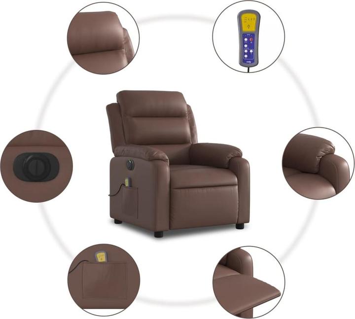 Image du produit VidaXL Fauteuil de massage électrique Fauteuil de télévision Fauteuil de relaxation Similicuir