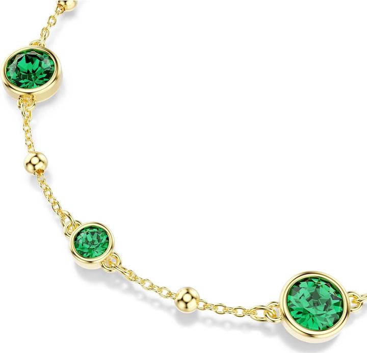 Immagine prodotto Swarovski Imber Armband Rundschliff Grün Goldlegierungsschicht (20.50 cm, Metallo Swarovski)