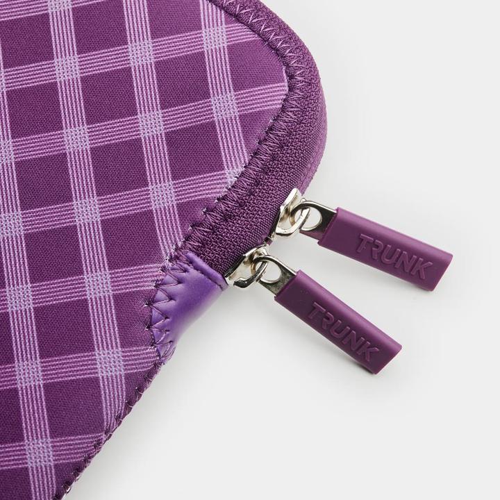 Actual product image Trunk 13" MacBook Pro & Air Sleeve, Medium Purple Tartan (13", Apple)
