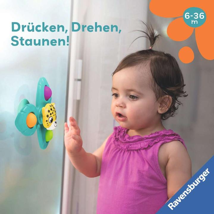 Productafbeelding Ravensburger 4868 play+ Pop-it spinner: luipaard, zuignap speeltje, siliconen speeltje