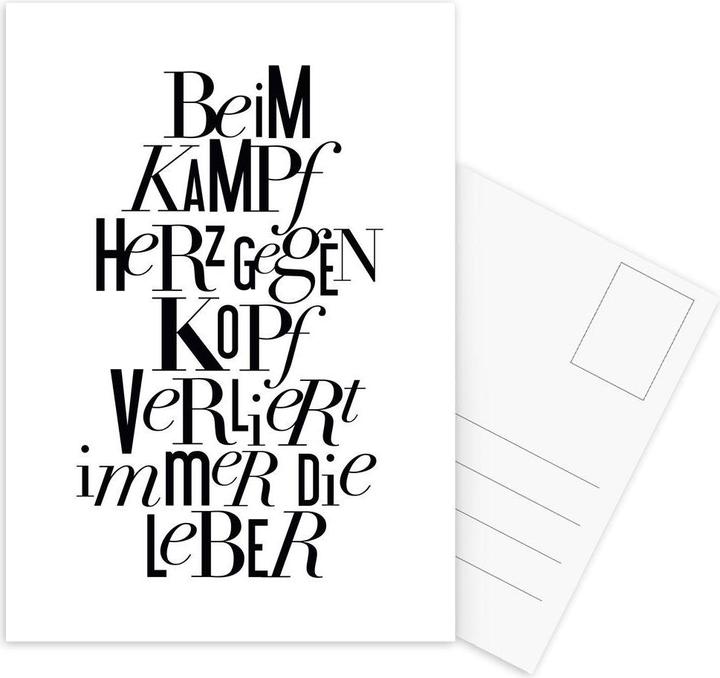 Produktbild Juniqe Herz gegen Kopf - Zitate & Slogans (5 Stk.)