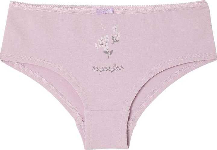 Actual product image Vertbaudet Bio-Kollektion: 5er-Pack Mädchen Shortys mit Blumen (98, 5-pack)
