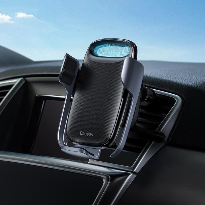 Produktbild Baseus Milky Way gravity car mount with Qi 15W induction charger black