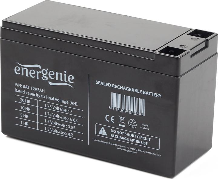 Gembird BAT-12V7AH - Batteria UPS - 1 x 7 Ah (12 V, 7 Ah)