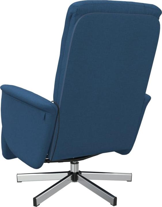 Immagine prodotto VidaXL Sedia da massaggio con poggiapiedi in tessuto blu,Colore: Blu,Materiale