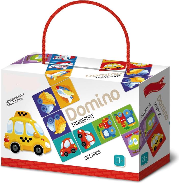 Montessori Lernspiele für Kinder, Familienspiel, DOMINO - Transport