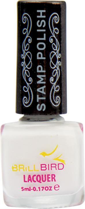 Immagine prodotto BrillBird Smalto Stamp - Bianco 5ml (Bianco, Smalto per unghie effetto gel)