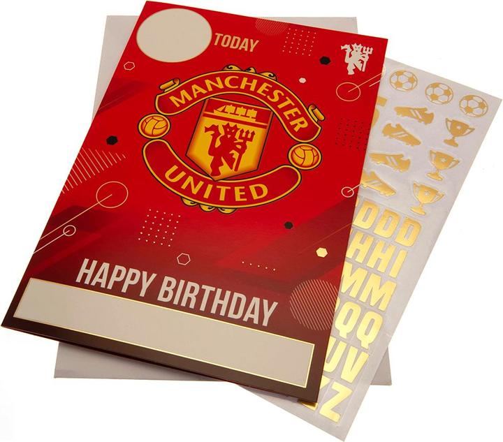 Immagine prodotto Manchester United FC Carte d'anniversaire avec autocollants (1 pz.)