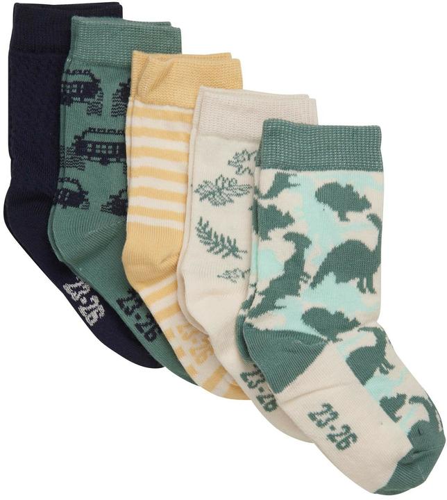 Minymo Socken bedruckt 5er Set Oil Blue Gr. 35 - 38 (5er Pack, 35 - 38)
