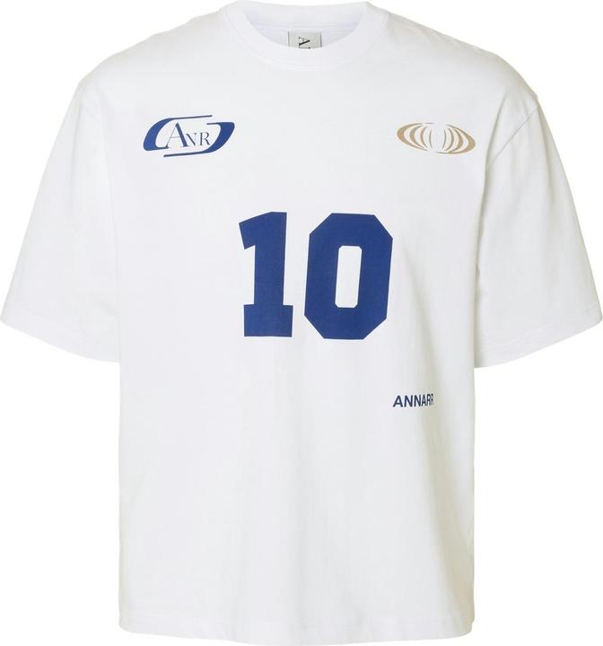 Actual product image Selected Homme Anrokholm Print Ss O-Neck Tee (XL)