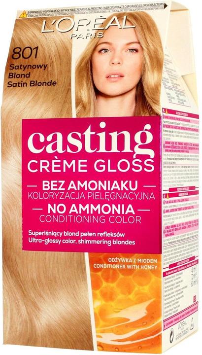 Produktbild L'Oréal Paris Creme Gloss Color cream no. 801 Satin For blonde hair (801 Satin Blonde)