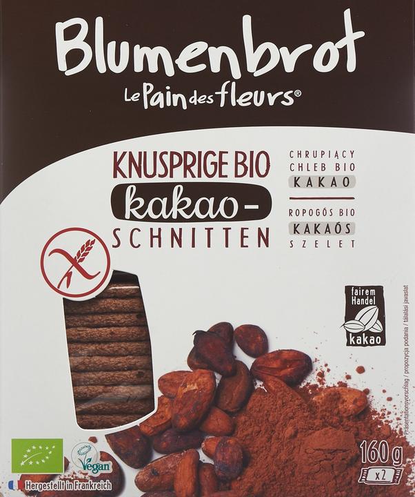 Image du produit Le Pain des fleurs Pain croustillant Pain de fleurs bio au cacao 160 g (160 g)