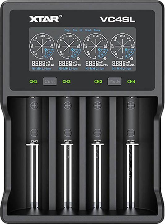 Actual product image Xtar Intelligentes Ladegerät für Li-Ionen-/Ni-MH-/Ni-CD-Akkus, 4 Schacht Universal Charger (1 pcs., Battery + charger)