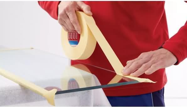 Actual product image tesa Crepe tape krepp® 4322 strongly creped chamois length 50 m width 50 mm (50 mm)