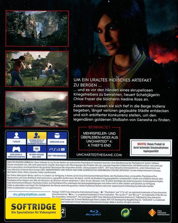 Produktbild Sony Uncharted: The Lost Legacy (PS4, Multilingual)