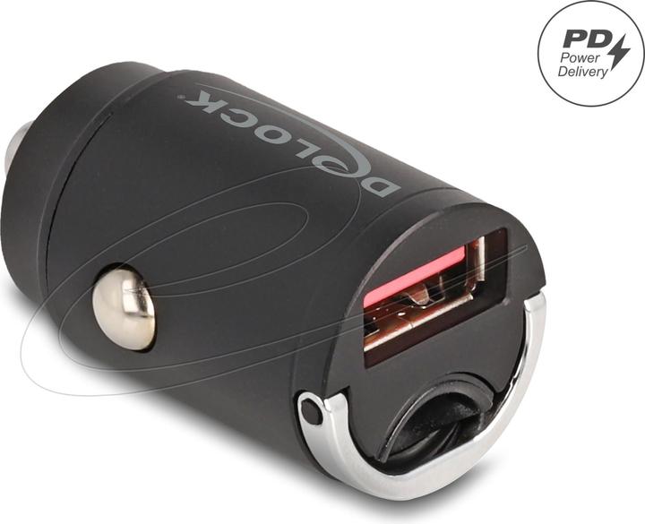 Actual product image Delock Mini car charging adapter USB type A with 18 W