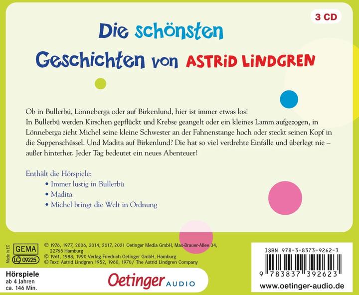 Produktbild Die schönsten Geschichten von Astrid Lindgren (Alexandra Doerk, Margarethe Schön, Christine Gerlach, Astrid Lindgren, Georg Riedel, Erik Schäffler, Deutsch)