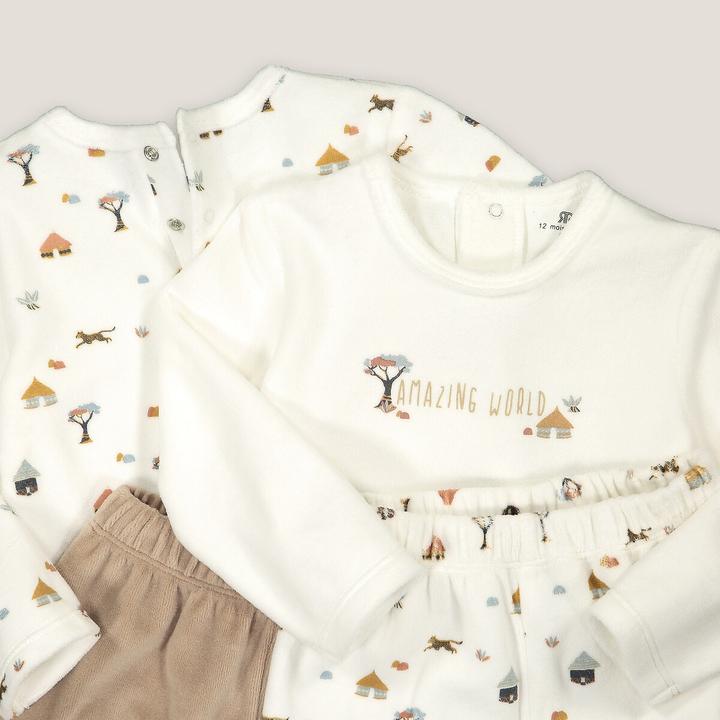 Produktbild La Redoute Collections 2er-Pack Samt-Pyjamas (80)