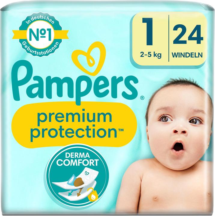 Produktbild Pampers Premium Protection (Gr. 1, Tragepack, 24 Stück)