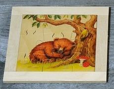 Produktbild Atelier Fischer Puzzle Bären 9-teilig - Bär schlafend (9 Teile)