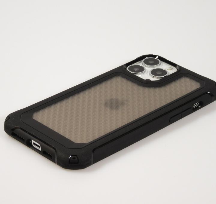 Image du produit PhoneLook Coque Cover Military Élite avec dos en carbone semi-transparent (Apple iPhone 14 Pro)