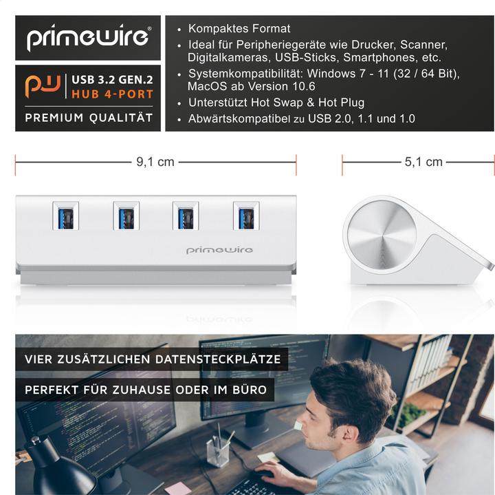 Produktbild Primewire Verteiler (USB-A, 4 Ports)